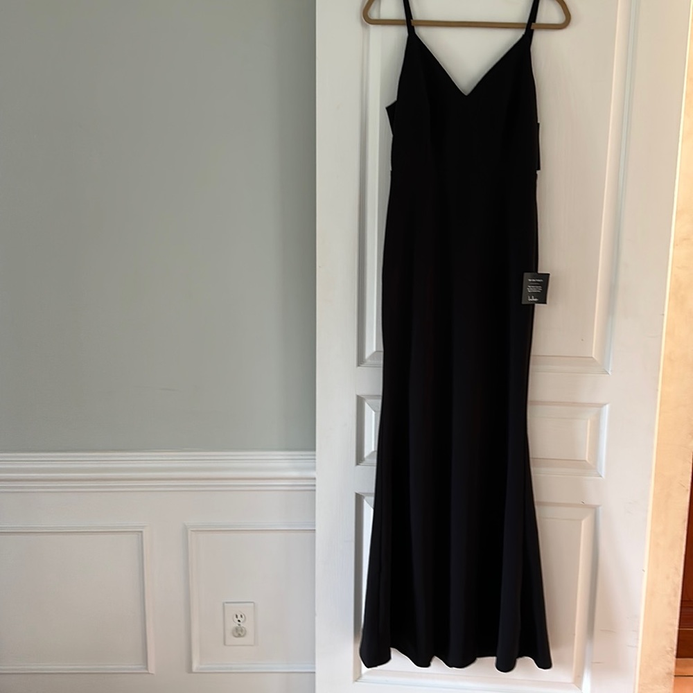 Black mermaid long black gown